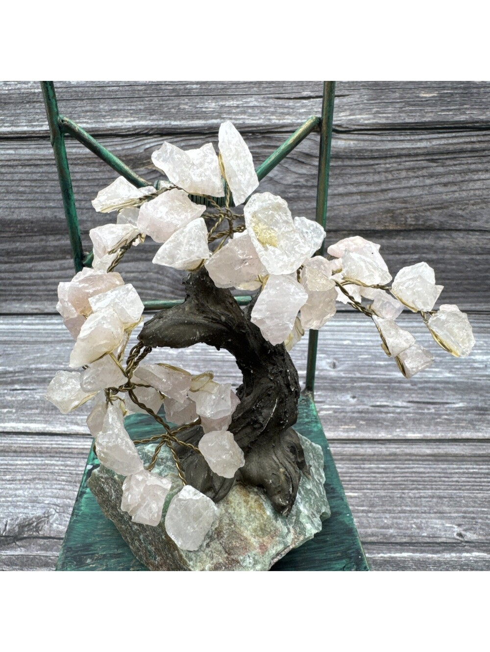 Money Tree on Green Gem Stones Gem Tree Lucky Home Decor Coastal Cottagecore